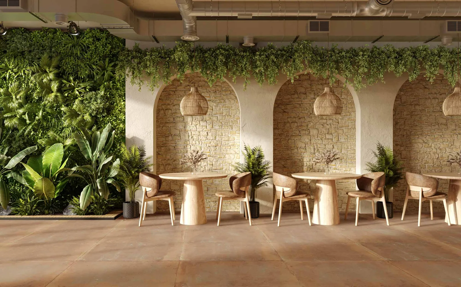 Aparici Cotto – rustikale Restaurant-Terrasse