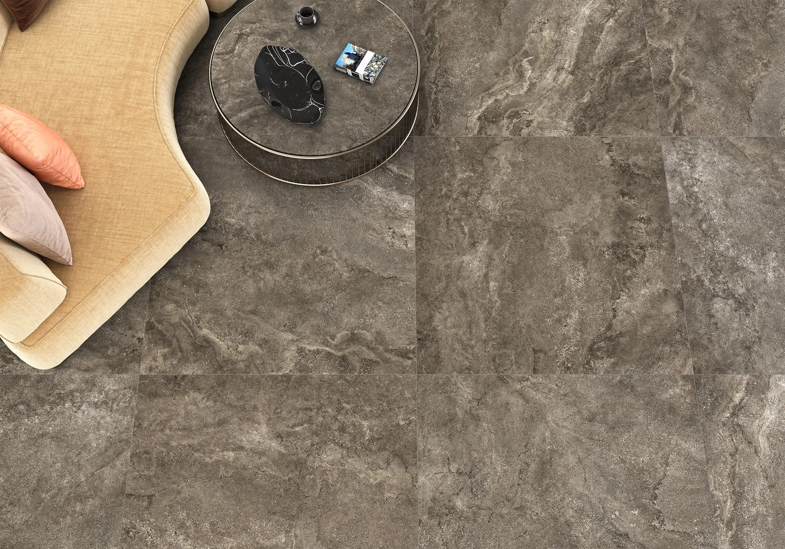 Ecoceramic Pietra – Detailansicht der natürlichen Steinstruktur