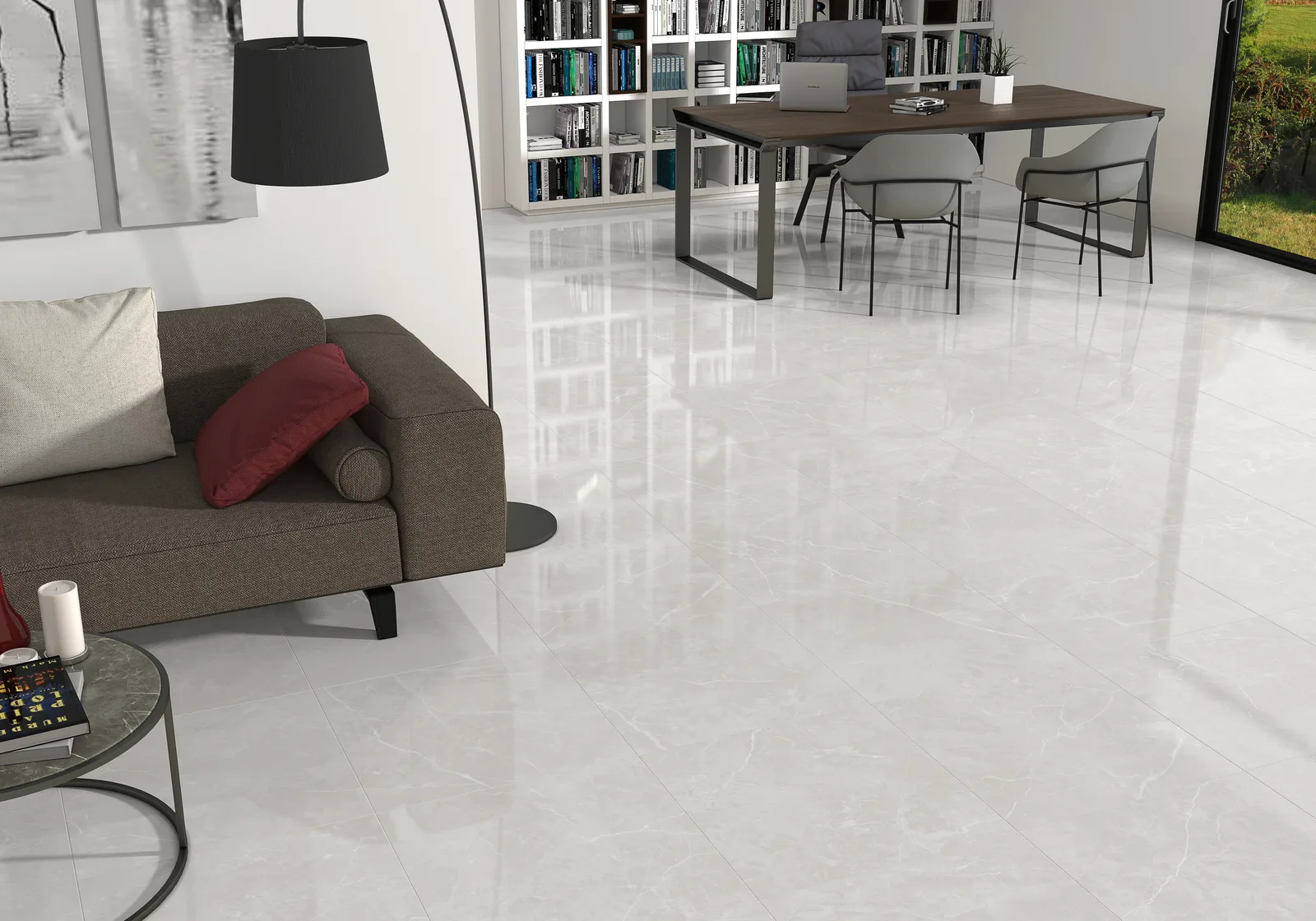 Ecoceramic Puccini Blanco – weißes Mosaik auf Matte glänzend
