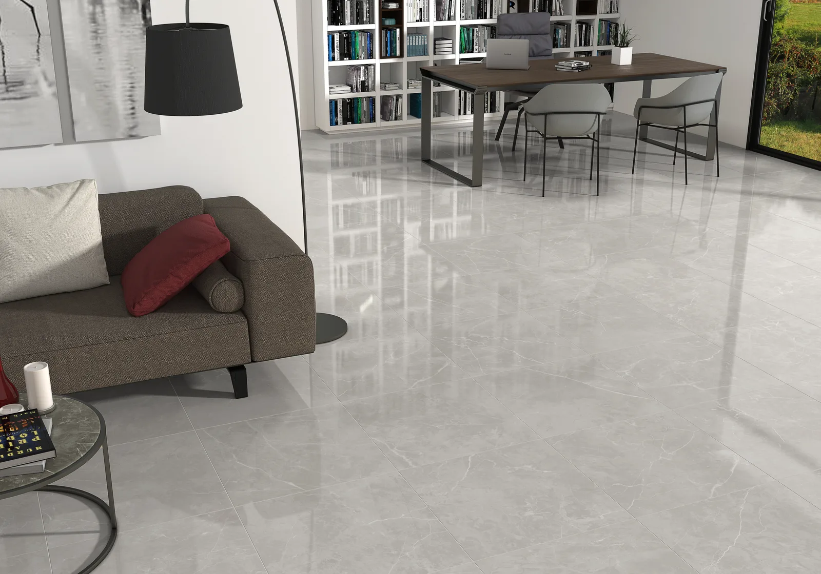 Ecoceramic Puccini Perla – perlfarbenes Mosaik auf Matte glänzend