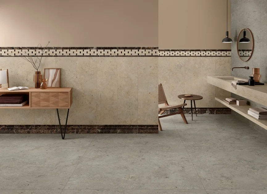 Faro Ceramiche Bergstein Grey mit Giotto Dekor – Badezimmer Design