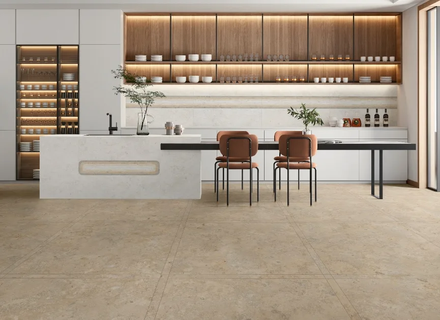 Faro Ceramiche Bergstein White – Verlegebeispiel Wohnraum