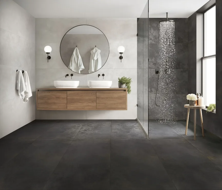 Faro Ceramiche Iroxid Bianco und Nero – Kontrast Kombination