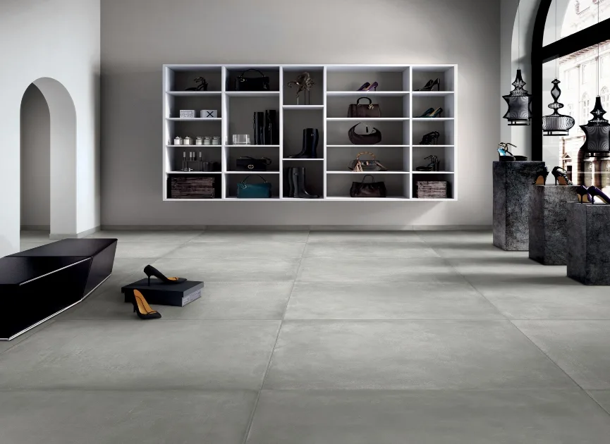 Faro Ceramiche Lago di Como Cenere 100x100 – Großformat grau