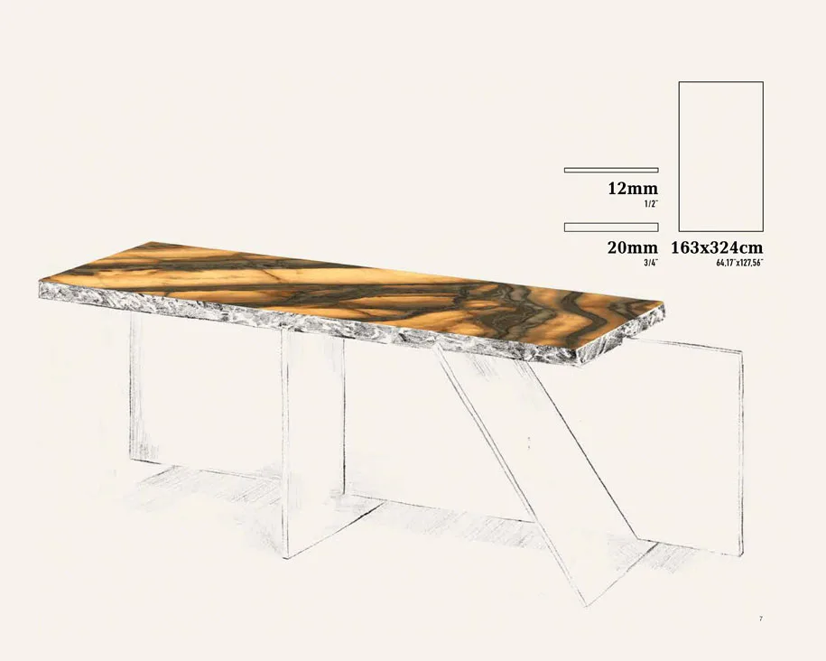 Fondovalle MyTop Amber Onyx – Design-Tisch Einrichtung