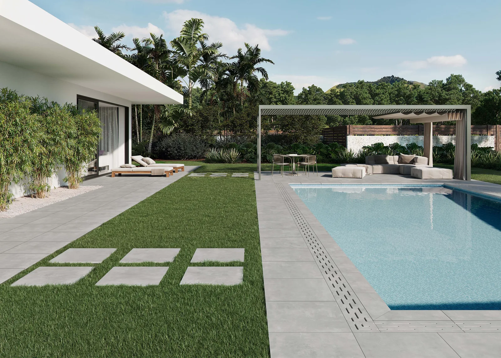 KTL Columbia Grey – 2 cm Outdoor-Betonoptik Terrasse