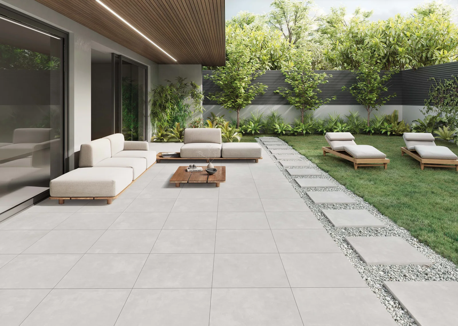 KTL Columbia Pearl – 2 cm Outdoor-Betonoptik Terrasse