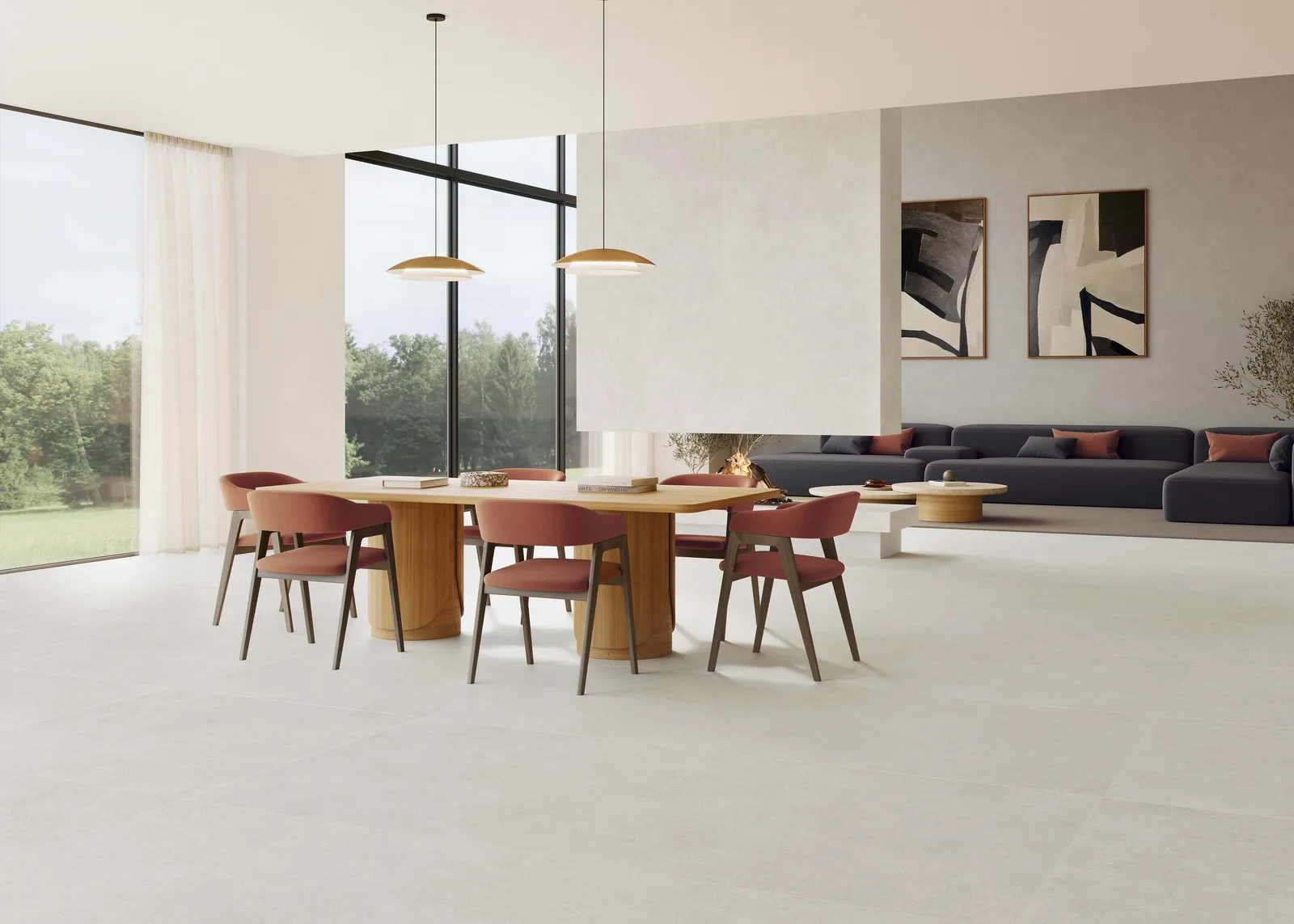 KTL Madison Grey 120x120 – graue Betonoptik Ambiente