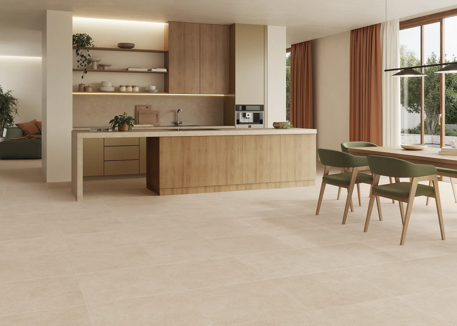 KTL Madison Sand 60x60 – Betonoptik Bodenfliese Ambiente