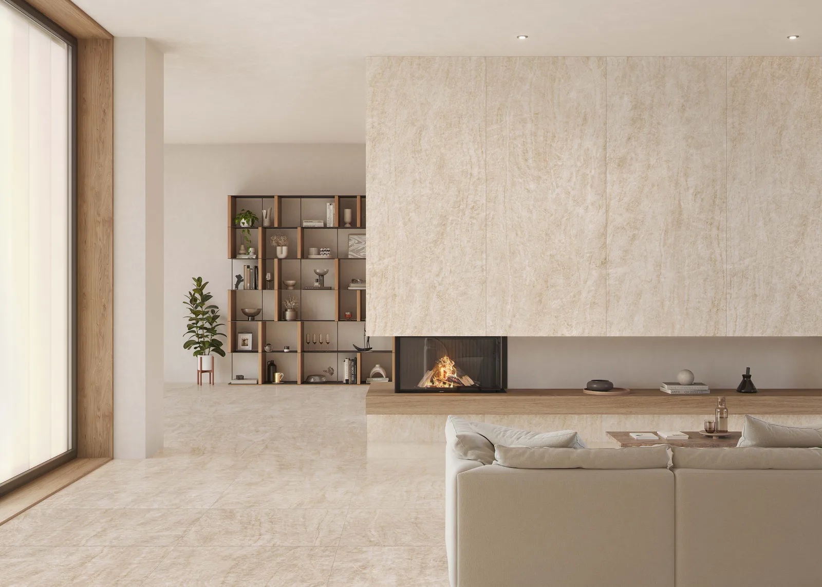 KTL Palace Natural 120x280 satiniert – Naturstein-Optik Großformat Ambiente