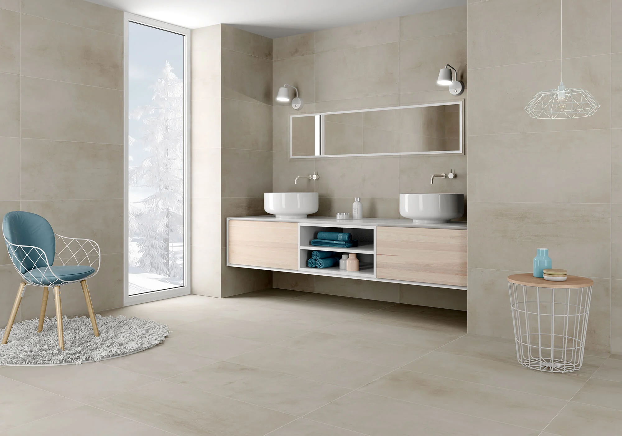 Navarti Dylon Taupe – warme Betonoptik Keramikfliese