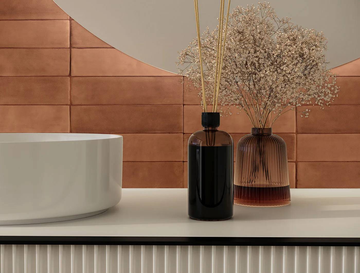Sartoria Passaggi Terra – terrafarbenes Vintage-Feinsteinzeug Ambiente