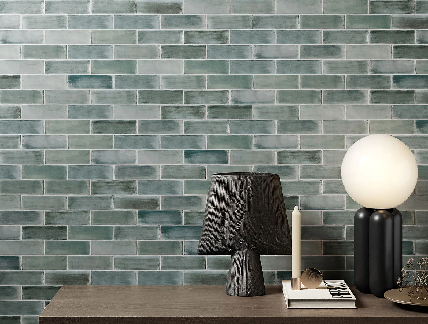 Sartoria Tint Cityscape – graue Brick-Keramik Ambiente