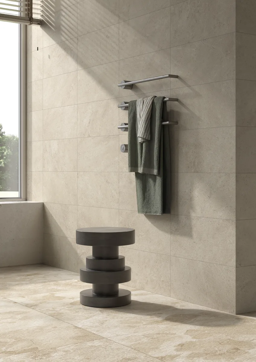 Sintesi Aurea Beige Lythos Sabbia Bathroom Dett