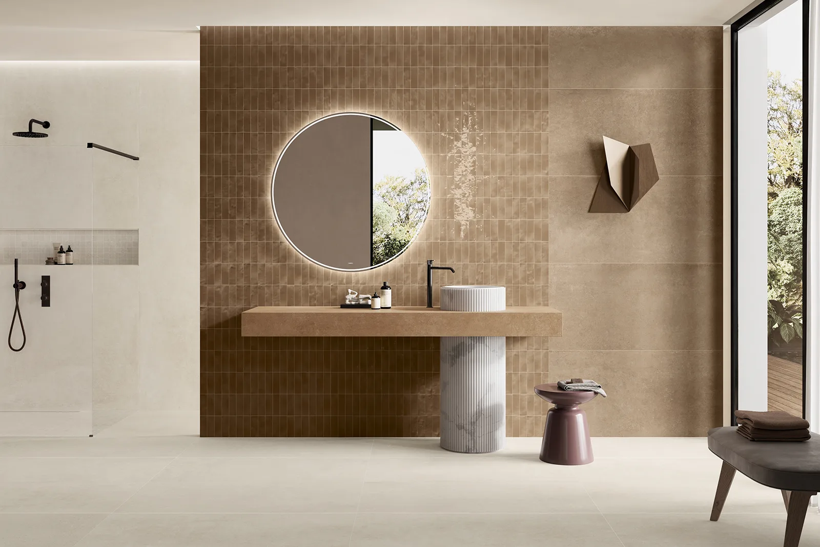 Tagina City Stone – Tagina CITY STONE Avorio+Mattone+Listelli bagno
