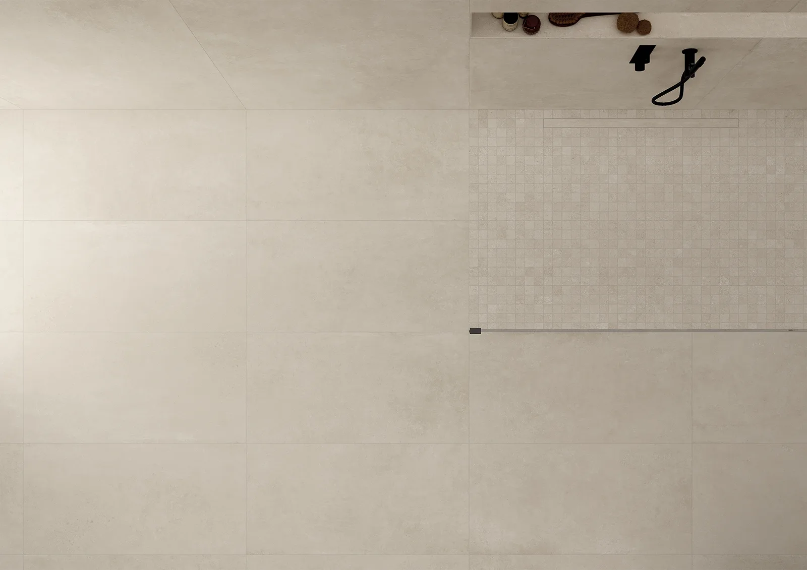 Tagina City Stone – Tagina CITY STONE Avorio mosaico bagno zenitale