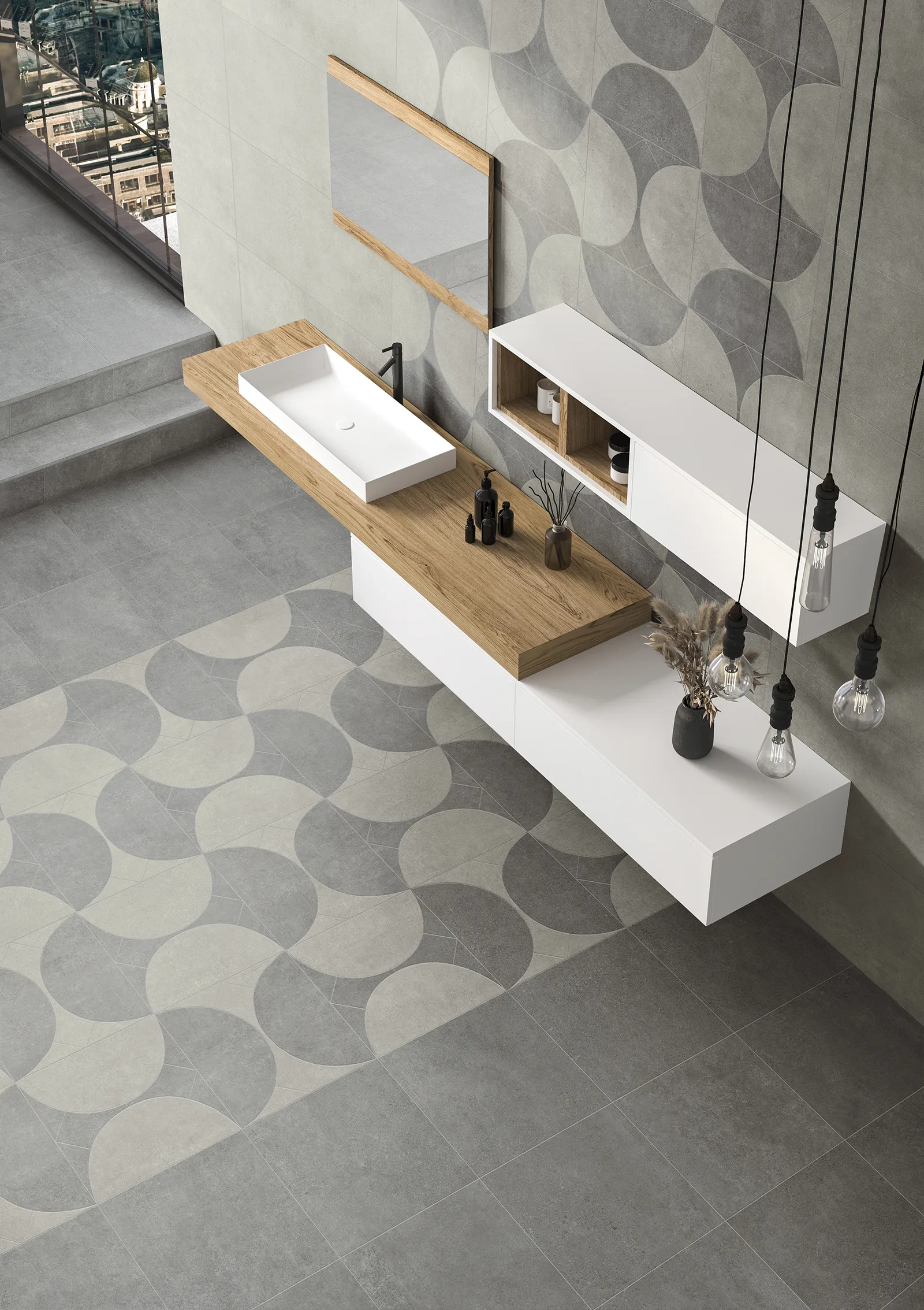 Tagina City Stone – Tagina CITY STONE INTARSI Fumo+Antracite bagno