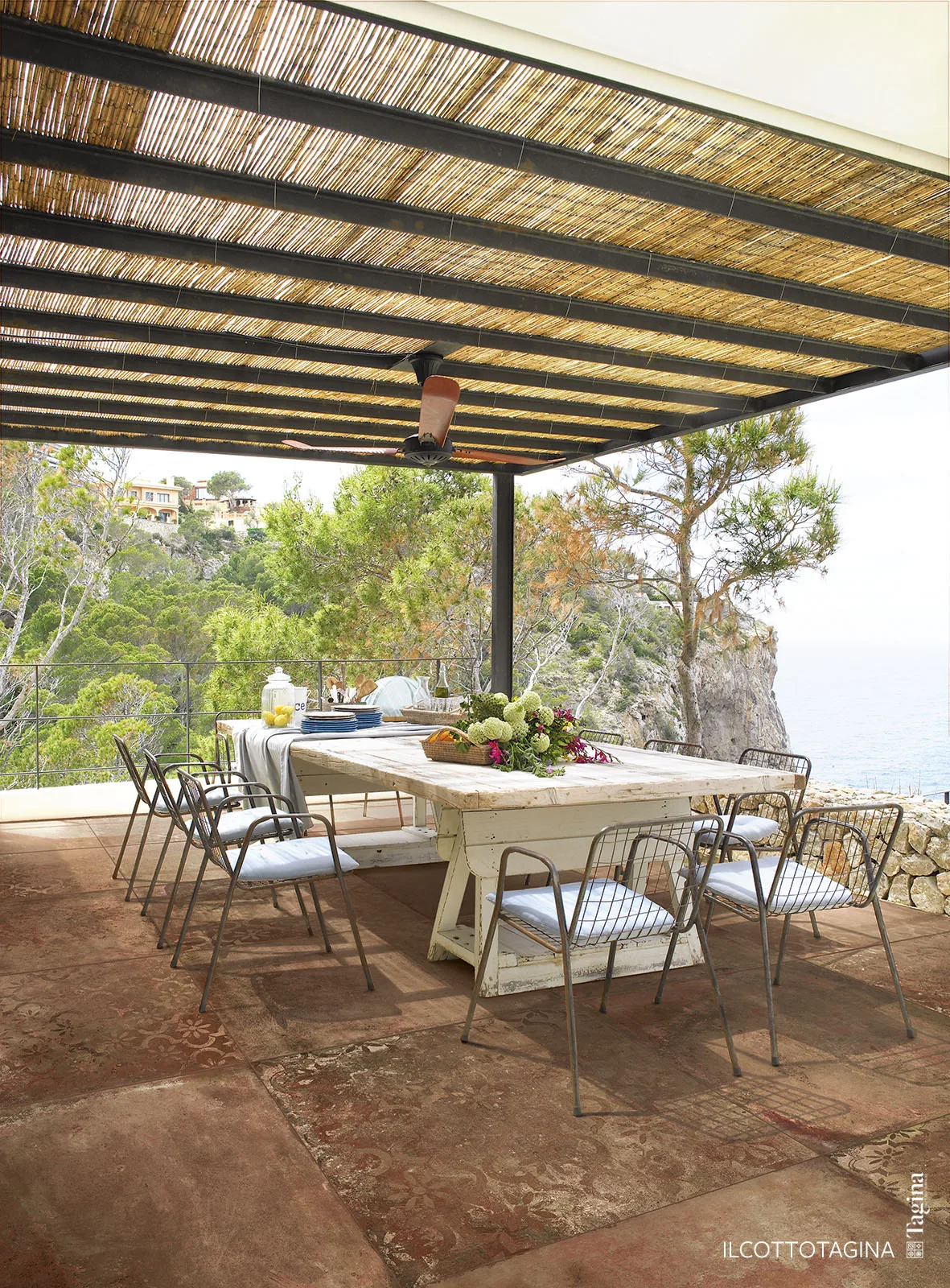 Tagina Il Cotto Tagina – Tagina Ilcottotagina Red Stencil outdoor