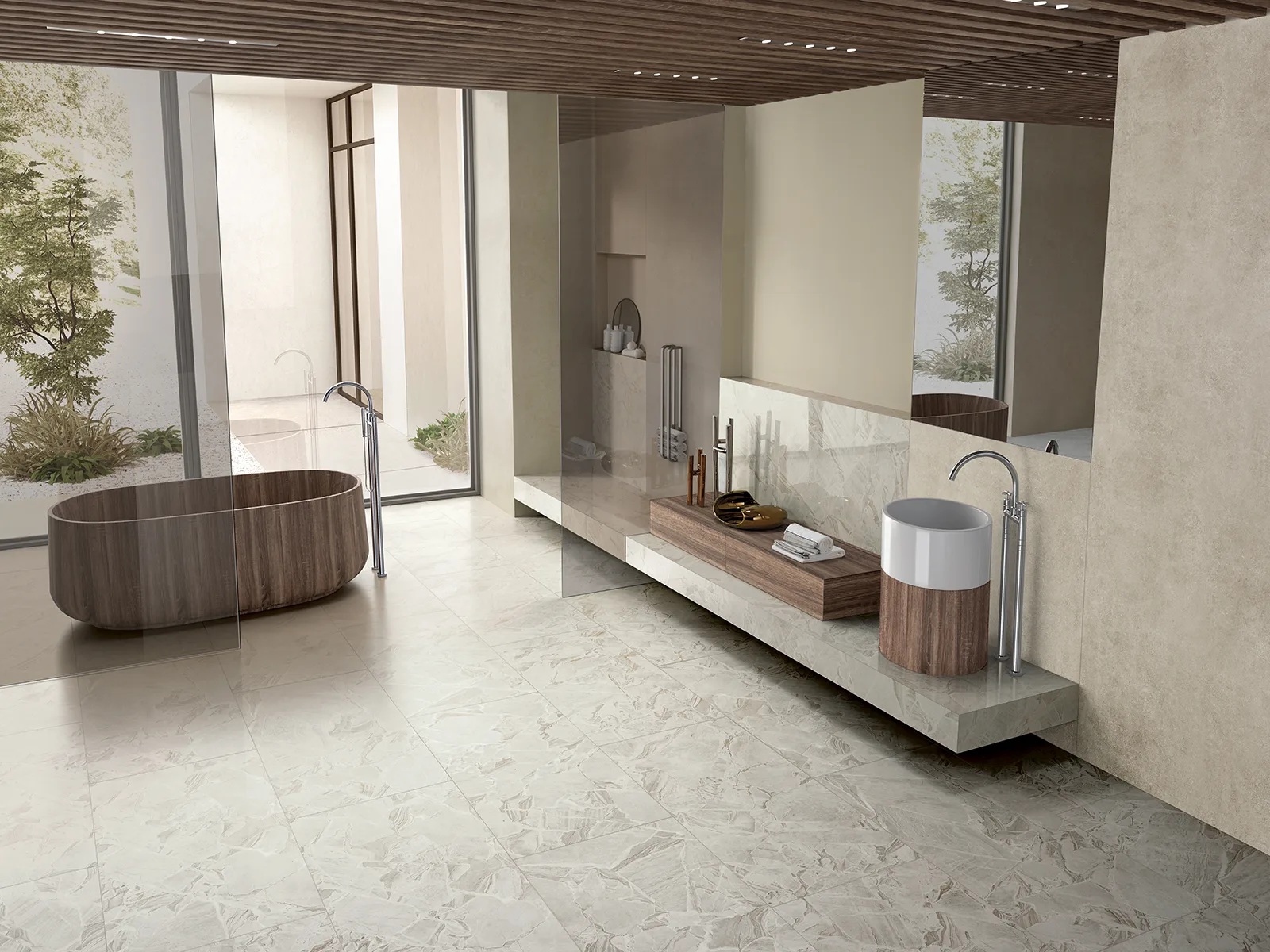 Tagina Luci d'Oro – Tagina LUCI D ORO ghiaccio+City Stone Beige bagno
