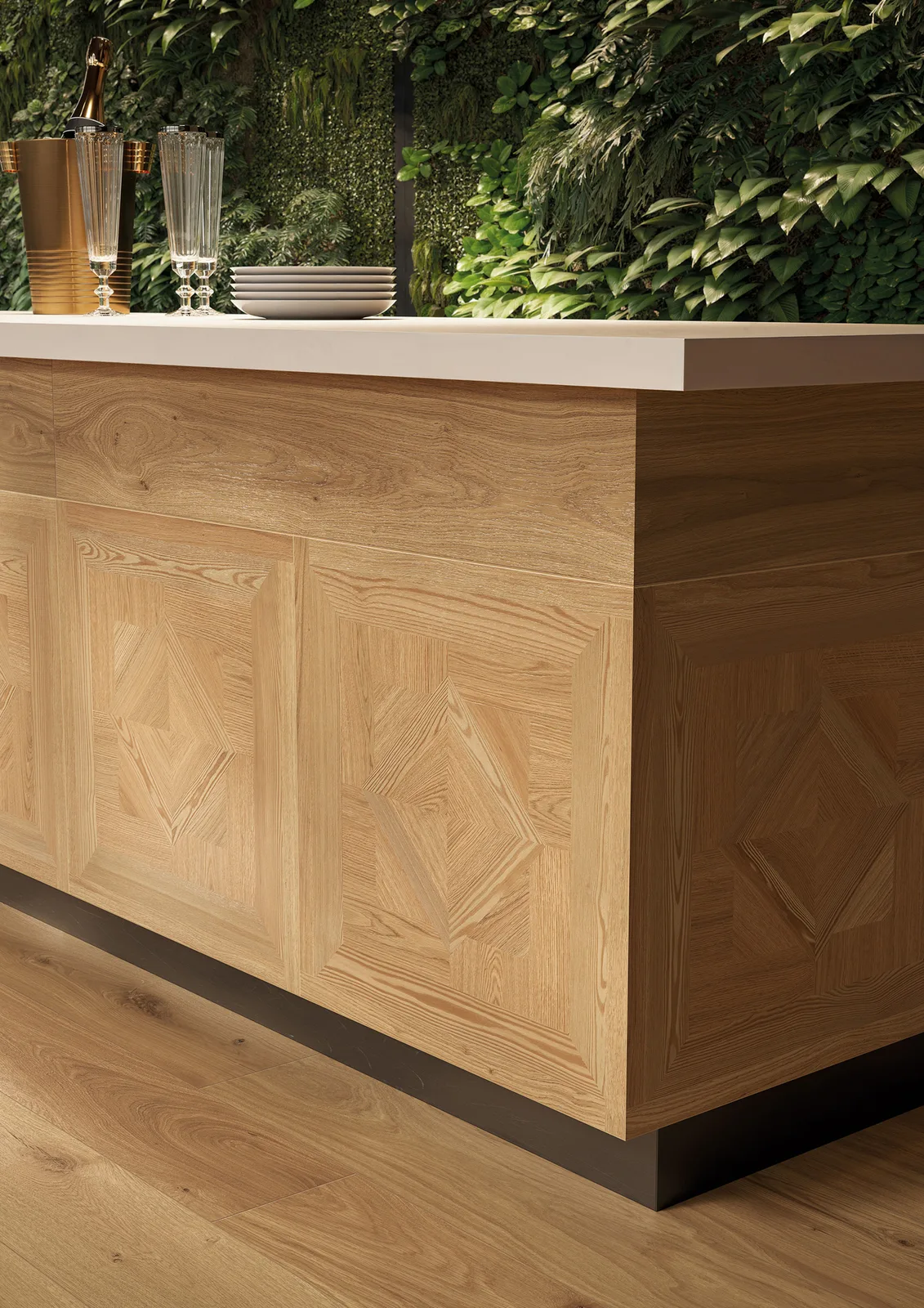 Tagina Montalcino – Tagina MONTALCINO Rovere Miele+Cassettone ristorante dettaglio deco