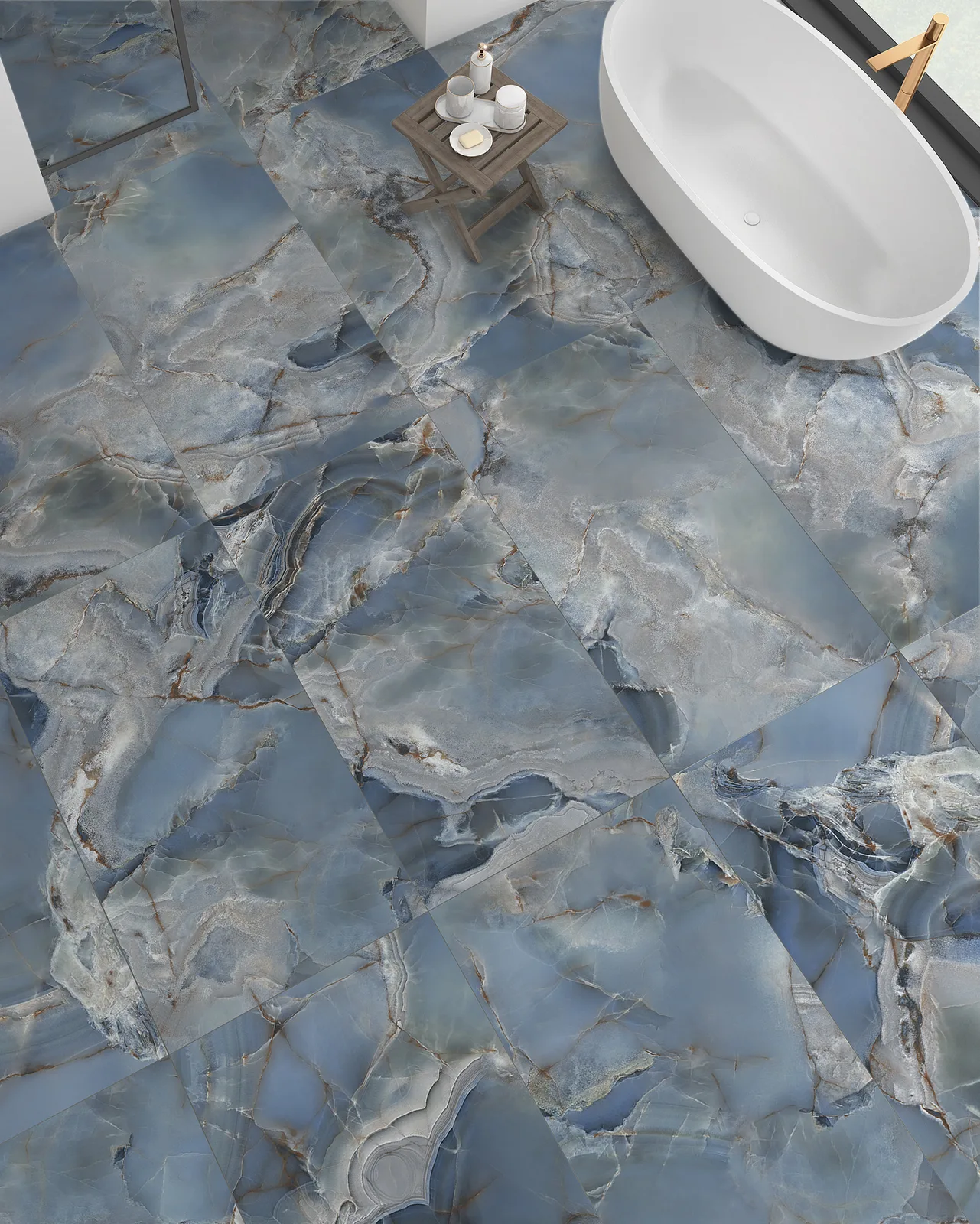 Tagina Onice Reale – Tagina ONICE REALE Oceano bagno 60x120 N