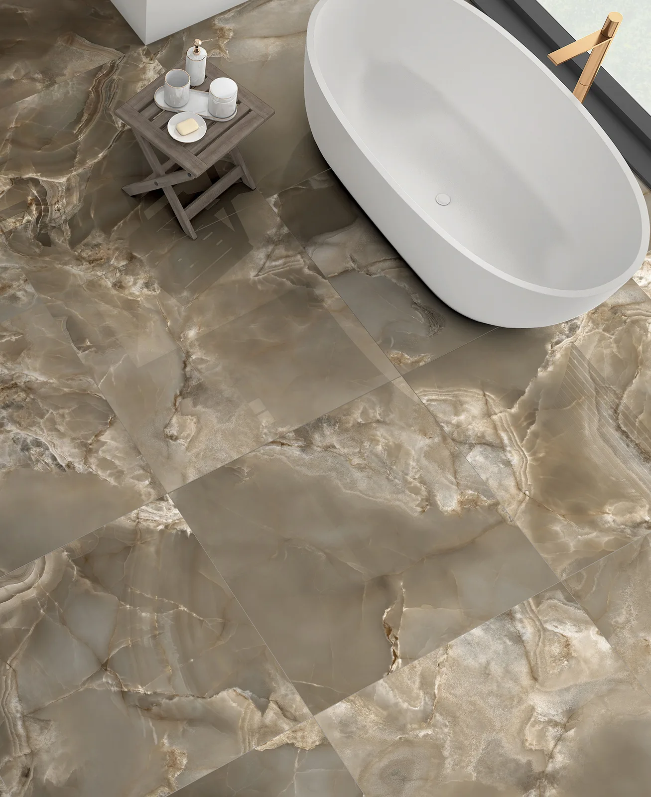 Tagina Onice Reale – Tagina ONICE REALE Opale bagno 80x80