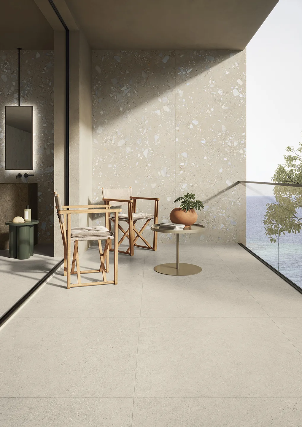 Tagina Riverstone – Tagina Riverstone Beige Sand 90x90+Beige Rock 120x280 balcone