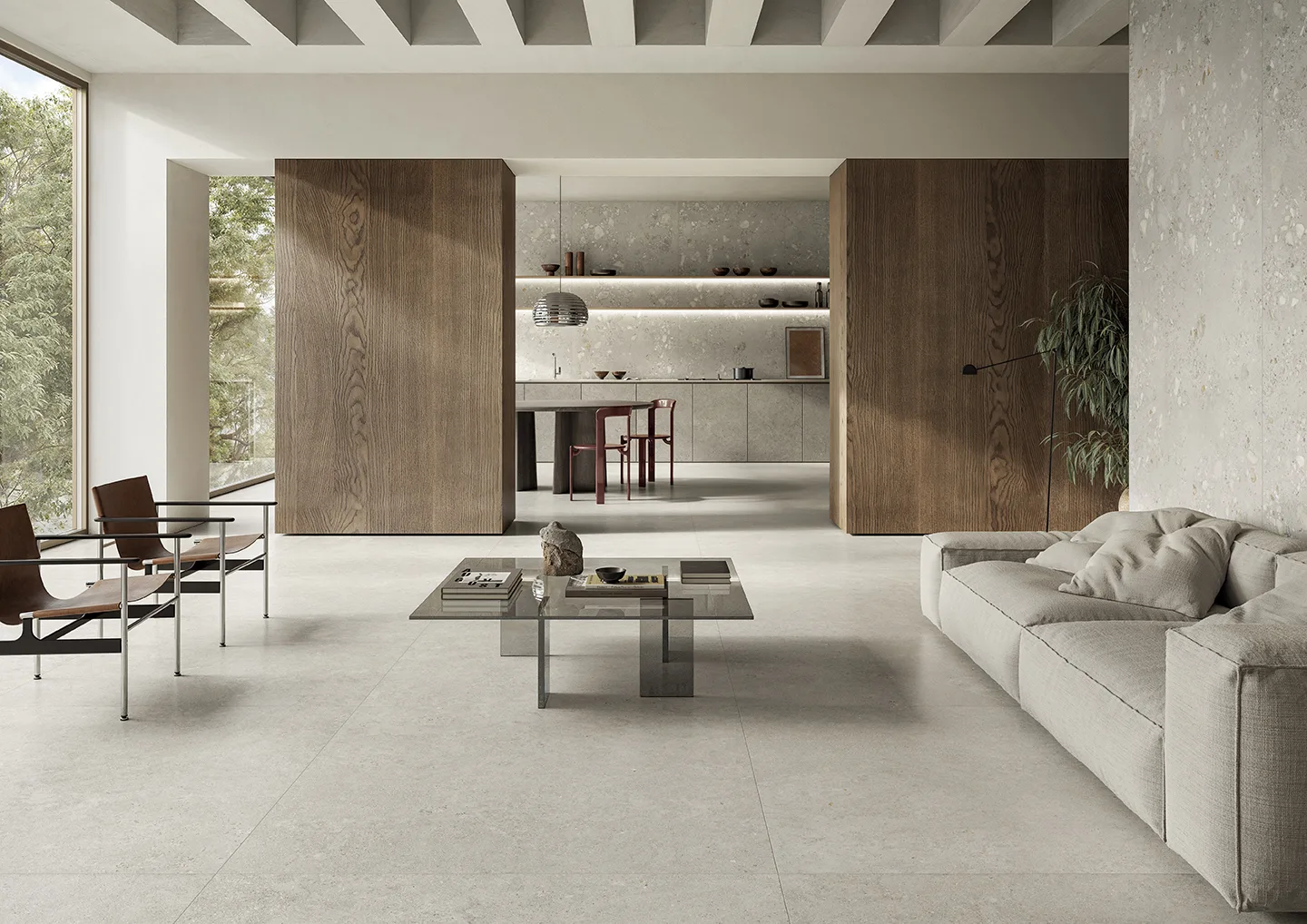 Tagina Riverstone – Tagina Riverstone Grey Rock 60x120+Grey Sand 120x120 living open space