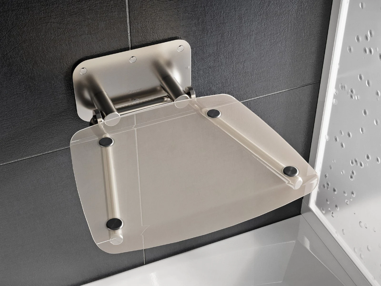 Ravak OVO Duschsitz – ergonomischer Klappsitz für die Dusche