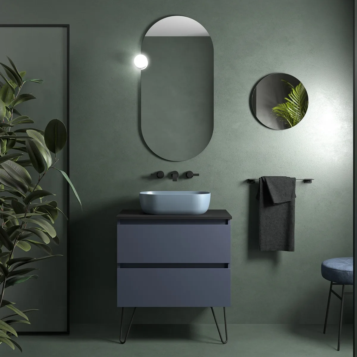 Salgar Spirit 700 Blue Night – modernes Badmöbel-Set